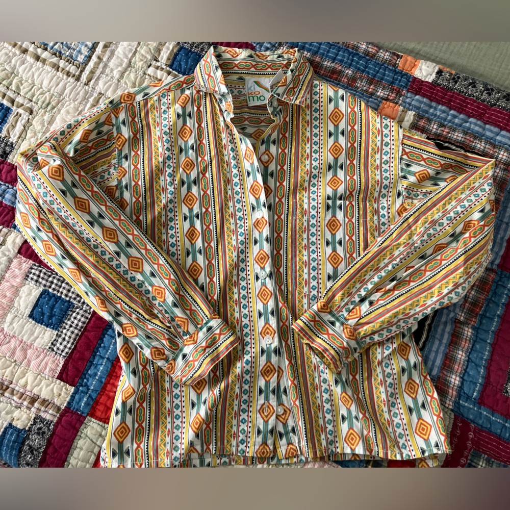 Funky vintage button down